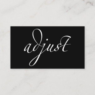Carte De Visite Ajustez : Chiropractie/centré