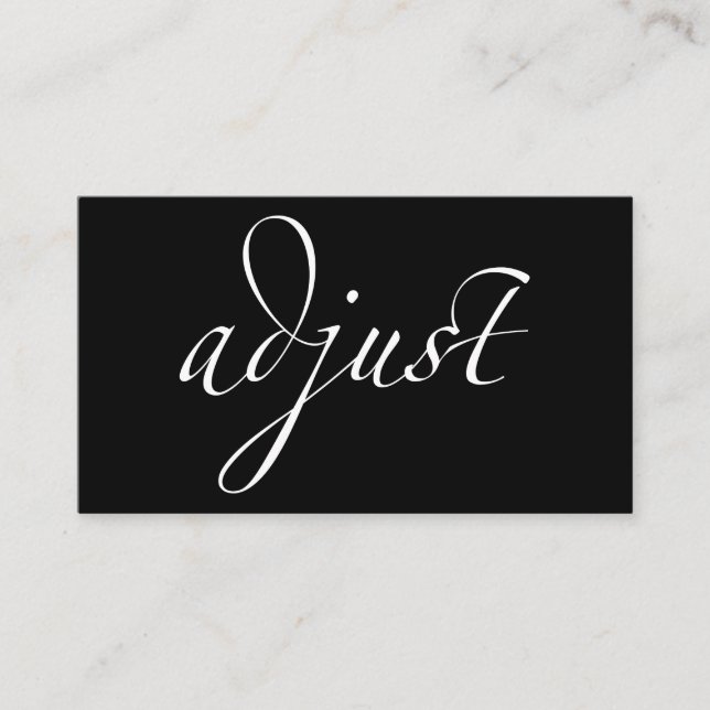 Carte De Visite Ajustez : Chiropractie/centré (Devant)