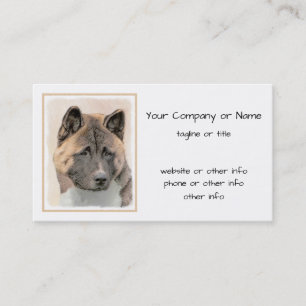 Carte De Visite Akita Peinture - Cute Original Chien Art