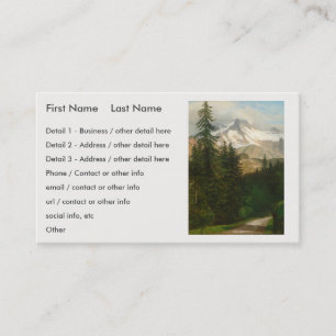 Carte De Visite Albert Bierstadt Peinture Neige dans le Haut Pays