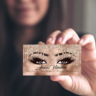 Carte De Visite Alexxis Maquillage Lashes Parties scintillant Étin