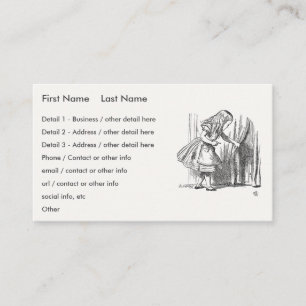 Carte De Visite Alice au pays des merveilles - Alice À la recherch