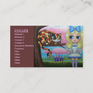 Carte De Visite Alice et le chat de Cheshire