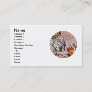 Carte De Visite Alice rideau de nonsens merveilleux classique