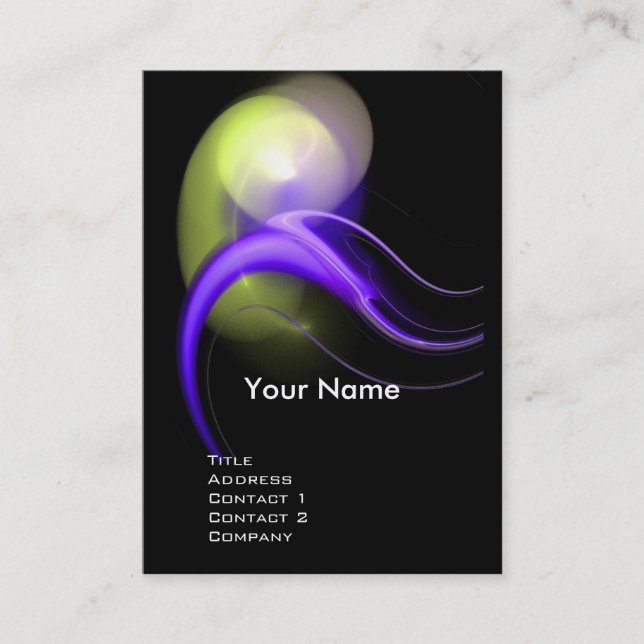 Carte De Visite ALIEN PEARL MONOGRAM Vibrant violet noir (Devant)