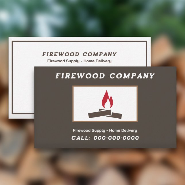 Carte De Visite Alimentation en bois de chauffage (Firewood Supply Business Card)
