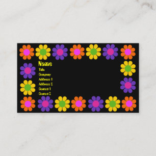 Carte De Visite Alimentation en fleurs rétro
