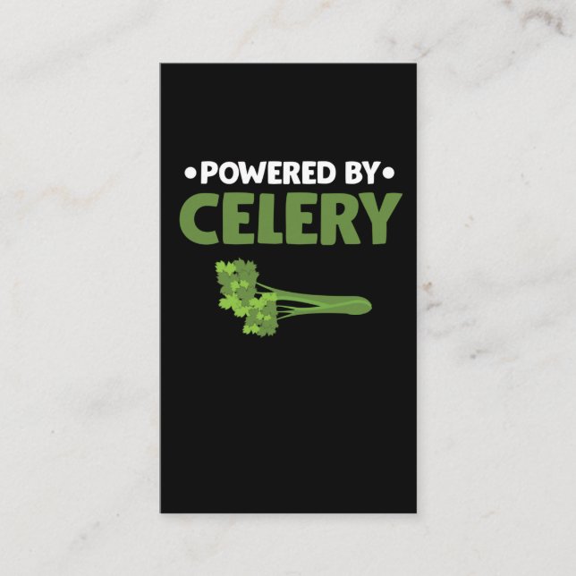 Carte De Visite Alimenté par Celery Green Juice Food Veggie amoure (Devant)