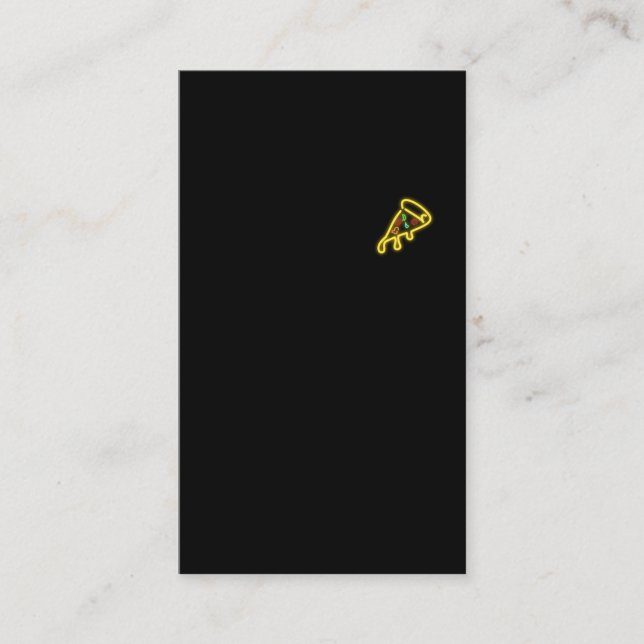 Carte De Visite Aliments de préparation rapide au néon de T-shirt (Devant)