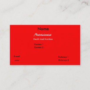 Carte De Visite Aliments Eau