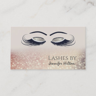 Carte De Visite Allant or glittery diamant lashes yeux de maquilla