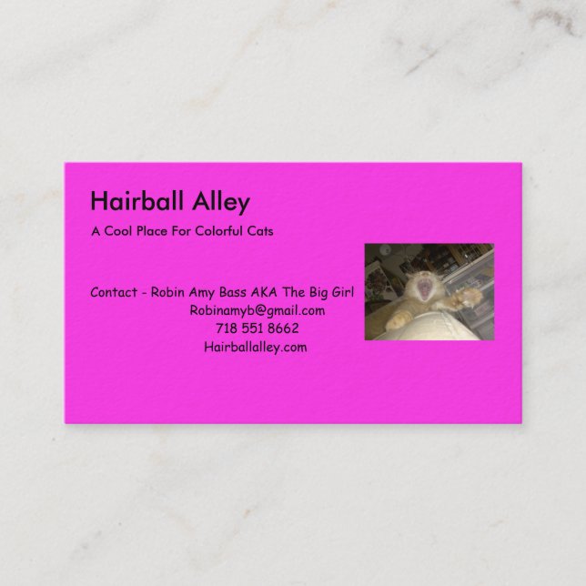 Carte De Visite , Allée de Hairball, un endroit frais F… (Devant)