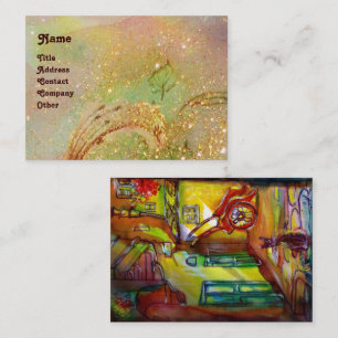 CARTE DE VISITE ALLÉE MÉDIÉVALE EN NUIT À FLORENCE