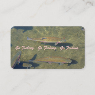 Carte De Visite Allez pêcher le truite arc-en-ciel fait sur