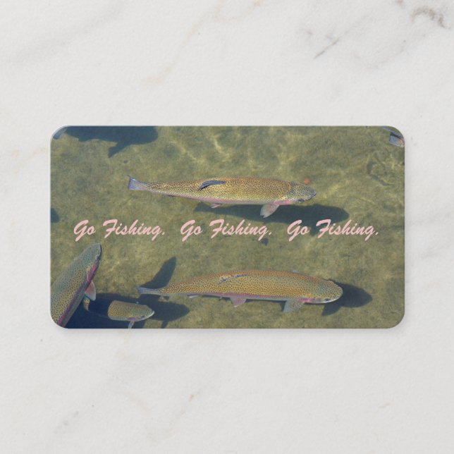 Carte De Visite Allez pêcher le truite arc-en-ciel fait sur (Devant)