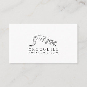 Carte De Visite Alligator crocodile de l'aquarium blanc