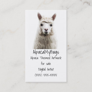 Carte De Visite Alpaca blanc