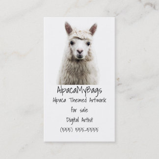 Carte De Visite Alpaca blanc
