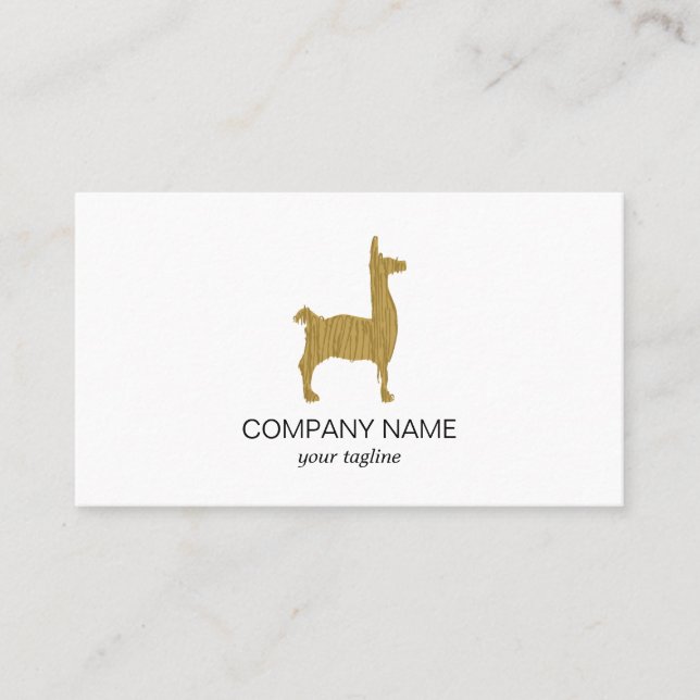 Carte De Visite Alpaca    LamaModern Cute Animal (Devant)