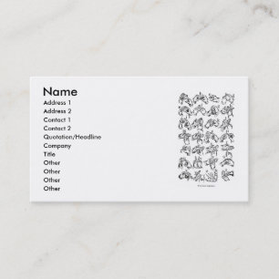 CARTE DE VISITE Alphabet ASL