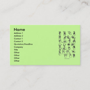 Carte de visite alphabet de langue des signes