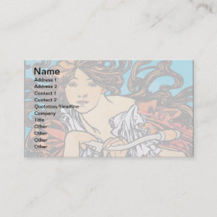 Carte De Visite Alphonse Mucha - Cycles Perfecta Art Nouveau Rétro