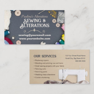 Carte De Visite Altérations de couture Services Mer-stress