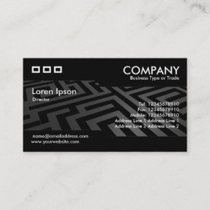 Carte De Visite Alternatif - Maze foncé