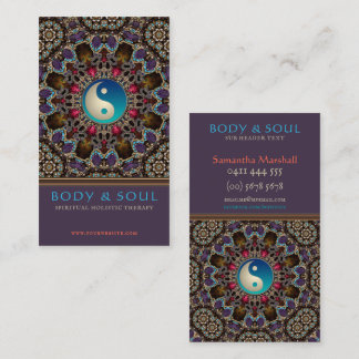 Carte De Visite Alternative Eastern Jewels Yin Yang Purple Blue 