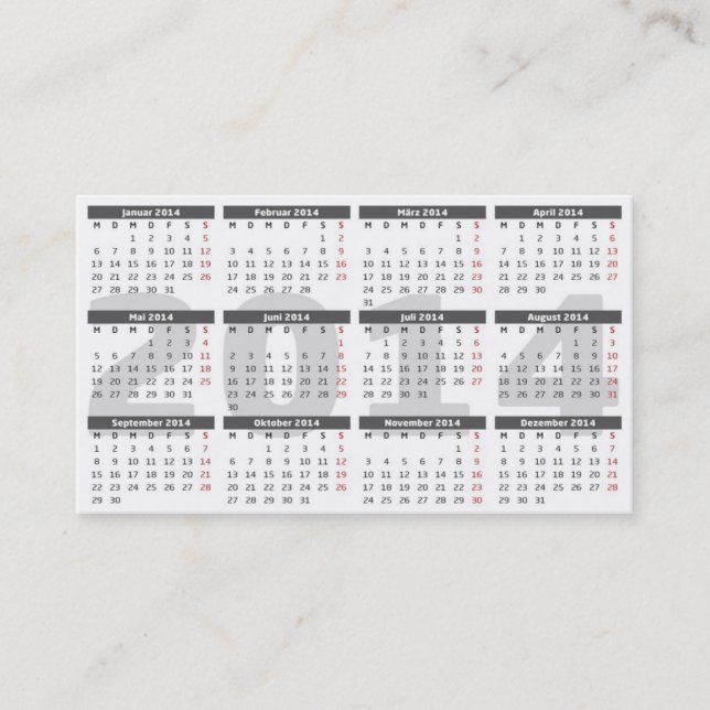 Carte de visite Alu Optik moderne et calendrier 20 (Devant)