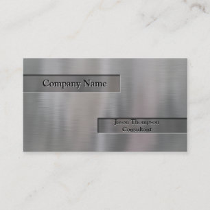 Carte De Visite Aluminium balayé de relief par Faux