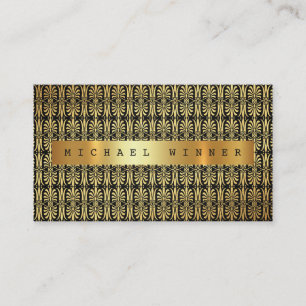 Carte De Visite Aluminium d'or fascinant noir de l'ornement VIP
