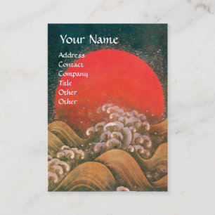 Carte De Visite AMATERASU, SOLEIL GODDESS, perle noire rouge