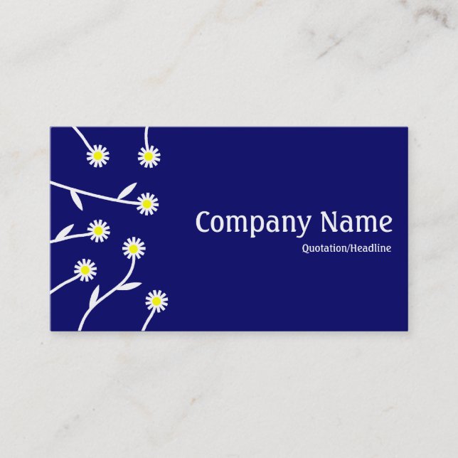Carte De Visite Aménagement de fleurs - bleu marine 000066 (Devant)