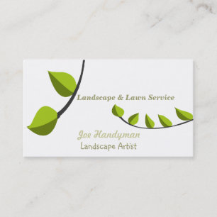 Carte De Visite Aménagement de jardinage unique de soin de pelous