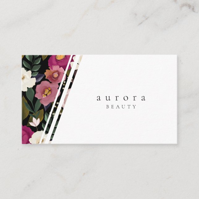 Carte De Visite Aménagement floral Moody & Elegant (Devant)