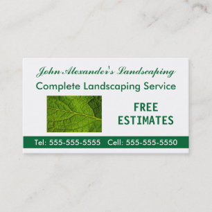 Carte De Visite Aménagement, jardin, et entreprise de services