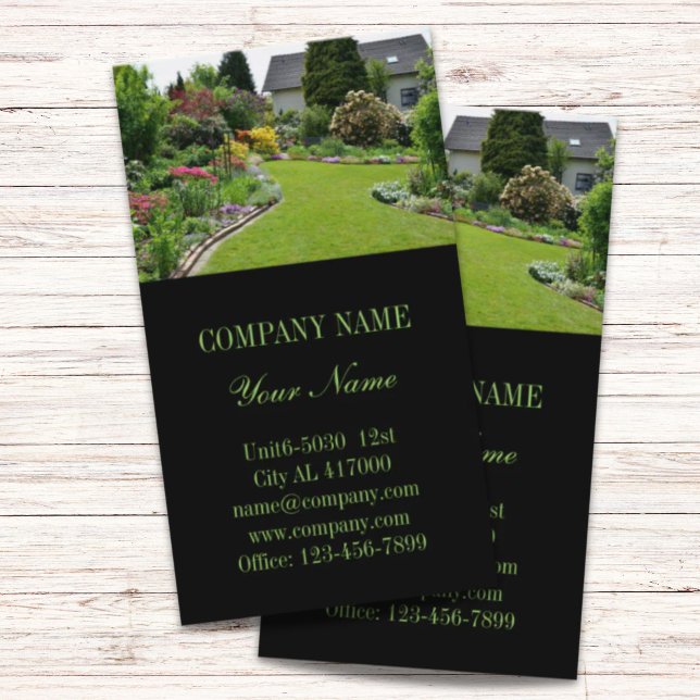 Carte De Visite Aménagement paysager (Landscape designer lawn care landscaping business card)