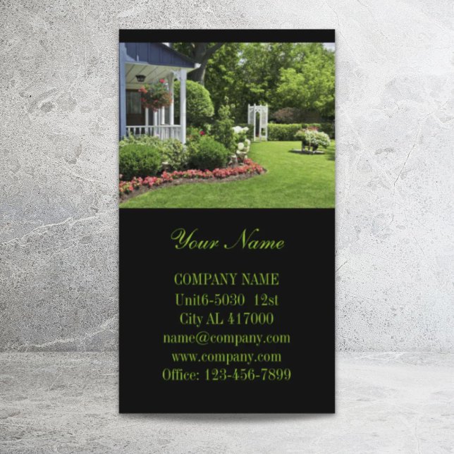 Carte De Visite Aménagement paysager (Landscape designer lawn care landscaping business card)