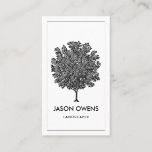 Carte De Visite Aménagement paysager des arbres fruitiers du verge