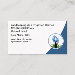 Carte De Visite Aménagement paysager et irrigation moderne