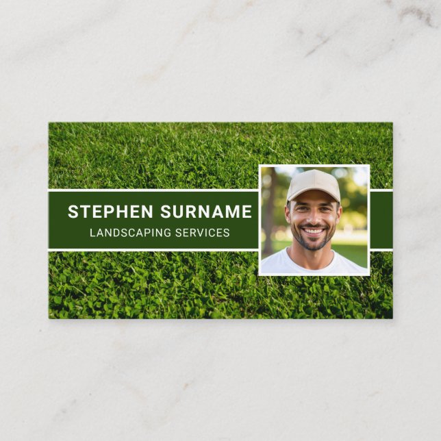 Carte De Visite Aménagement paysager personnalisé pour l'entretien (Devant)