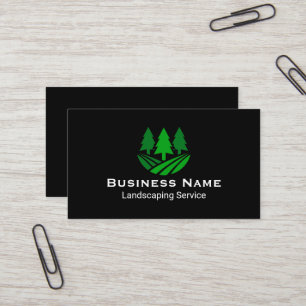 Carte De Visite Aménagement paysager professionnel thème sombre