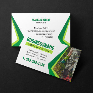 Carte De Visite Aménagement paysager Tonte Entretien de pelouse Co