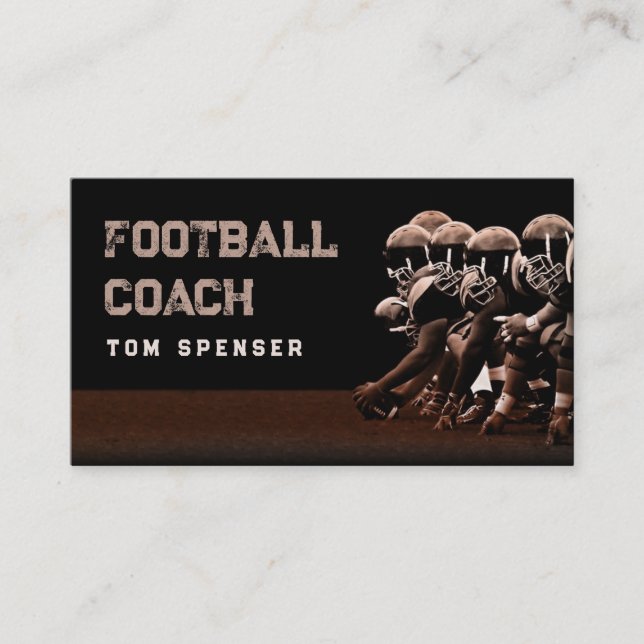Carte de visite américain d'entraîneurs de footbal (Devant)