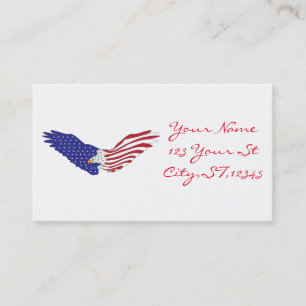 Carte De Visite Américain Eagle Thunder_Cove patriotique 4 juille