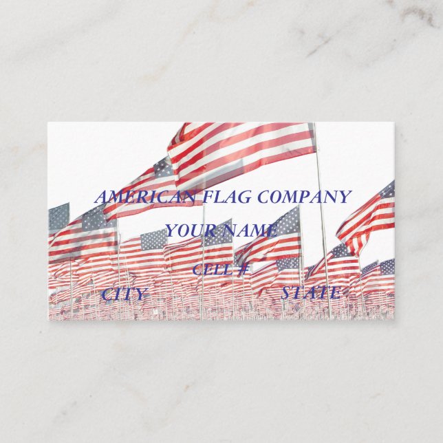 Carte De Visite American Flag (Devant)