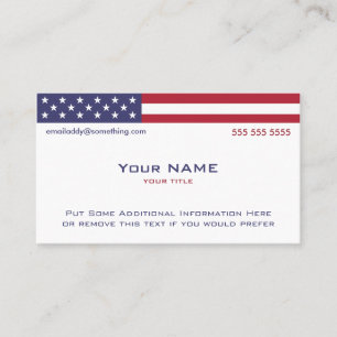 Carte De Visite American Flag version 1