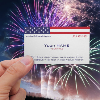Carte De Visite American Flag version 2