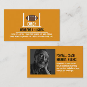 Carte De Visite American Football & Goal, Football Coach Photo